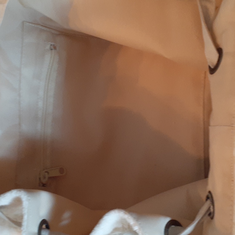 Studio Blue Plush Life light sand color large bucket bag backpack NWT - Picture 9 of 15